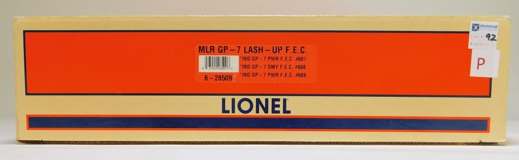 Appraisal: LIONEL MLR GP- LASH-UP FEC ENGINE TRAIN PC SET Item