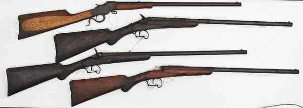 Appraisal: Gunsmith's Lot of Nine Rimfire Rifles Lot includes four Belgian