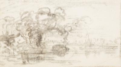 Appraisal: John Varley OWS British - Composition Sketch for a Landscape