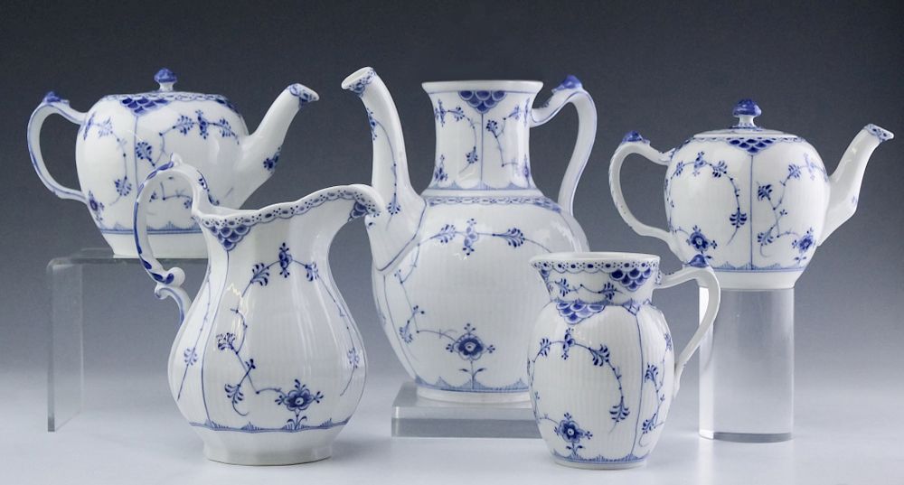 Appraisal: Royal Copenhagen Blue Lace Beverage Servers Fine Danish porcelain by