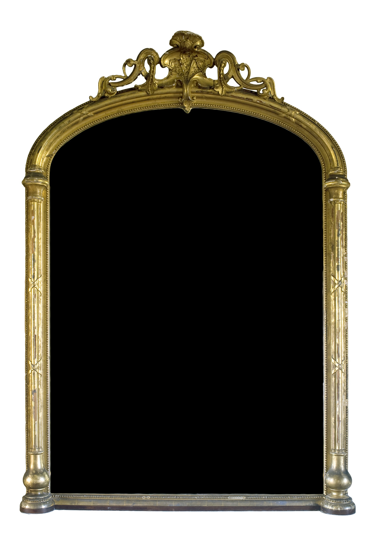 Appraisal: CLASSICAL CARVED AND GILT PIER MIRROR Height inches width inches