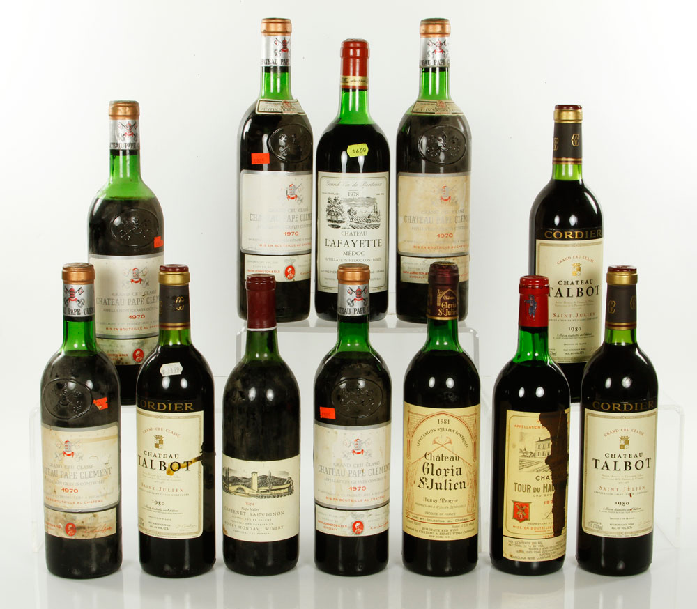 Appraisal: - Assorted Wines Twelve bottles of assorted red wine dating