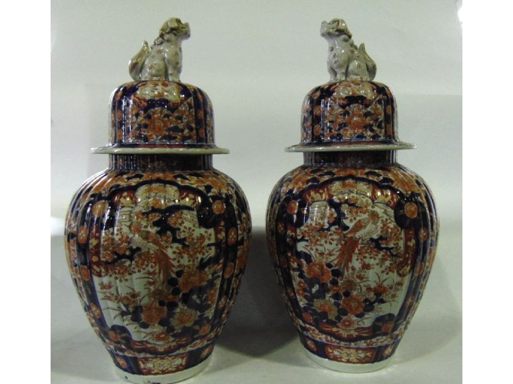 Appraisal: A pair of substantial th century Imari vases and covers