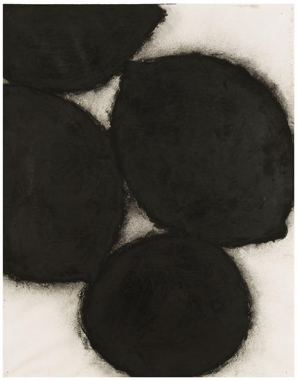 Appraisal: Donald Sultan b Black Eggs and Lemons Charcoal on heavy