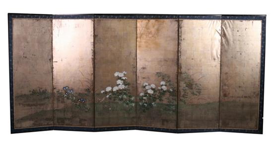 Appraisal: ANONYMOUS Japanese Meiji period FLOWERS ink and color on paper