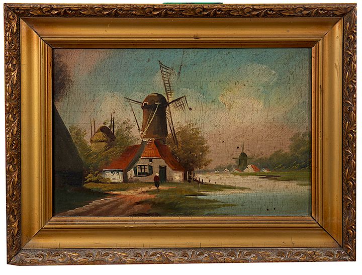 Appraisal: Dutch Oil Paintings A pair of late th century dutch