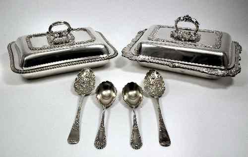 Appraisal: A pair of late Victorian Scottish silver dessert spoons with