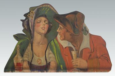 Appraisal: Painting from the Hotel Washington young couple in th century