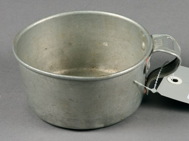 Appraisal: Spanish-American War aluminum cup marked US RIA