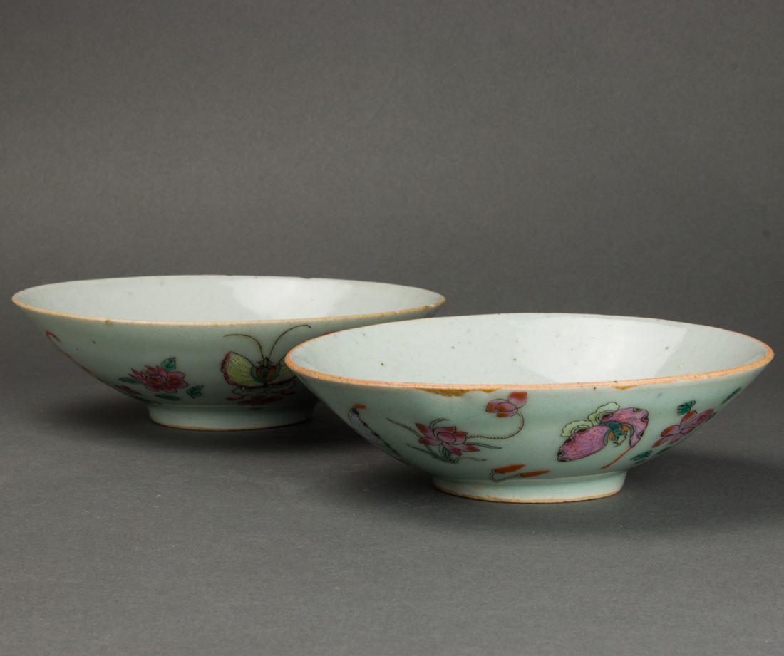 Appraisal: PAIR OF CHINESE FAMILLE ROSE BOWLS Pair of Chinese famille