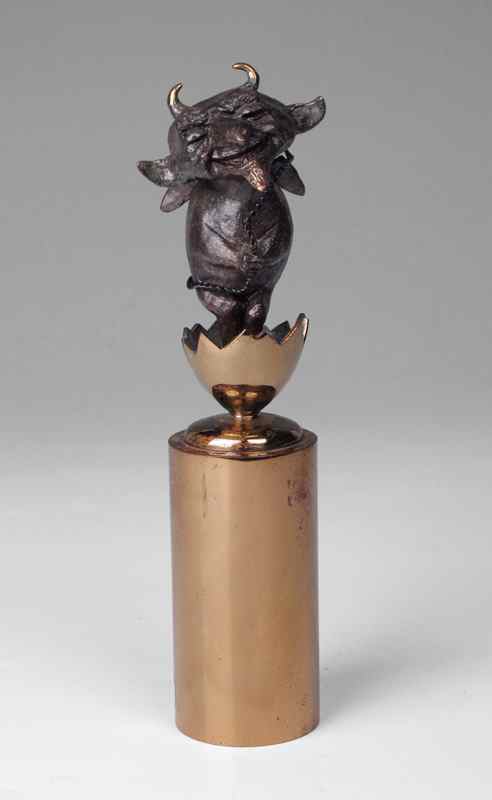 Appraisal: BRAGG Charles American - The Devil's Egg'' Bronze and Brass