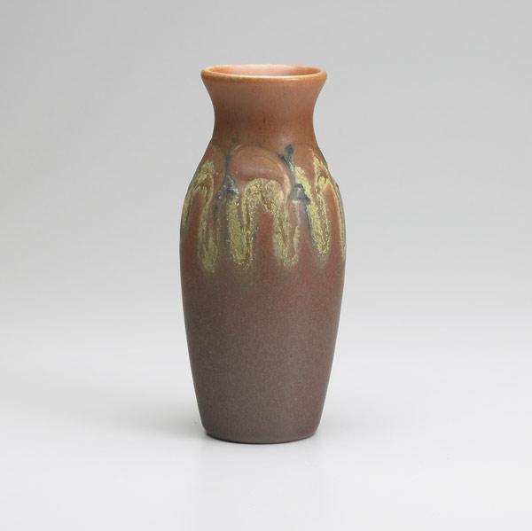 Appraisal: ROOKWOOD Carved Mat vase by Charles Todd with yellow blossoms