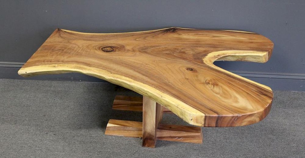 Appraisal: Vintage and Quality Nakashima Style Low Table From a Larchmont