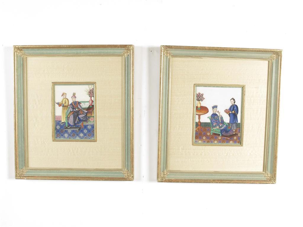 Appraisal: A set of four th century Chinese rice paper painting