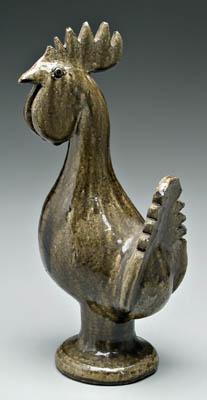 Appraisal: Edwin Meaders stoneware rooster born White County Georgia alkaline glaze