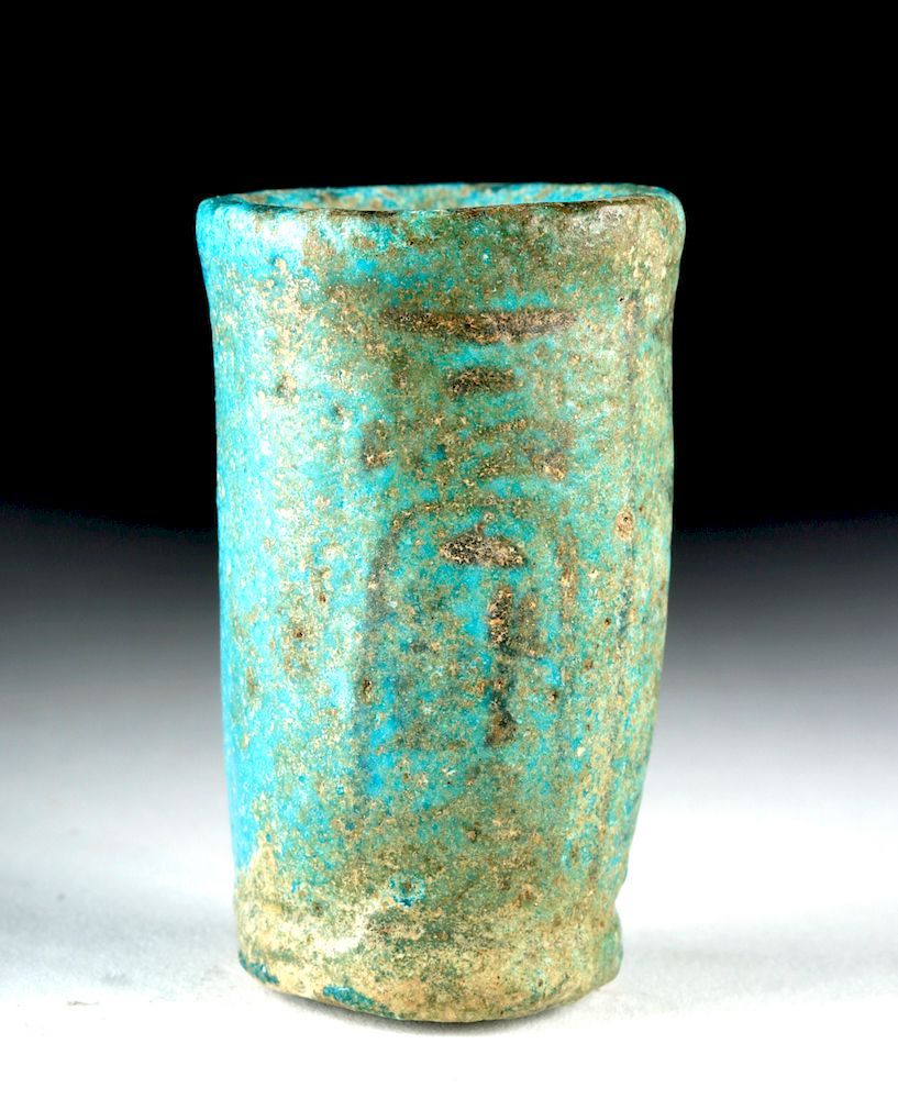 Appraisal: Egyptian New Kingdom Faience Cup for Ramesses II Ancient Egypt