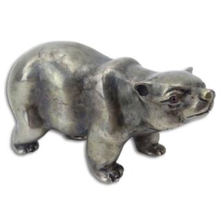 Appraisal: th Century Russian Silver Bear Figure th Century Russian Silver