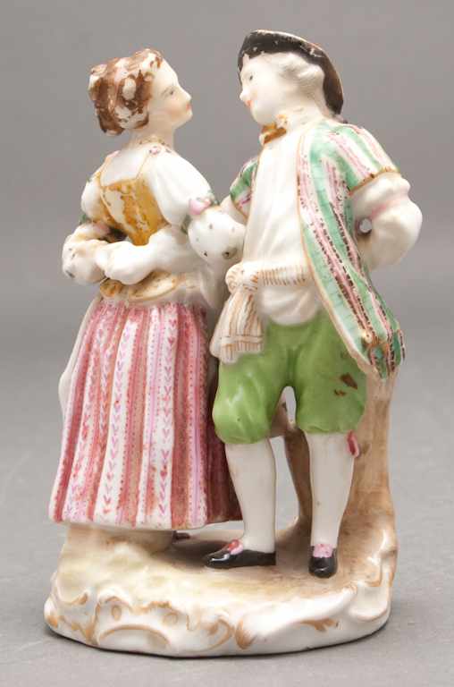 Appraisal: German porcelain courting couple group pseudo Meissen blue underglaze mark