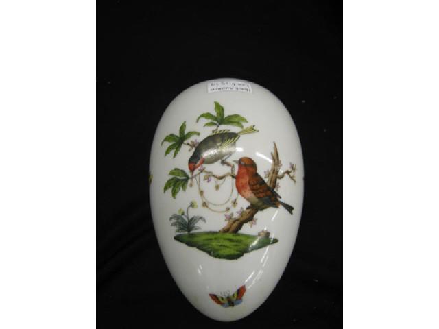 Appraisal: Herend Rothschild Porcelain Dresser Box egg shape with butterfly insect