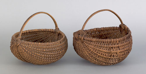 Appraisal: Two Pennsylvania split oak baskets th c h and h