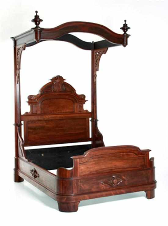 Appraisal: General John B Gordon's Renaissance Revival rosewood half-tester bed third