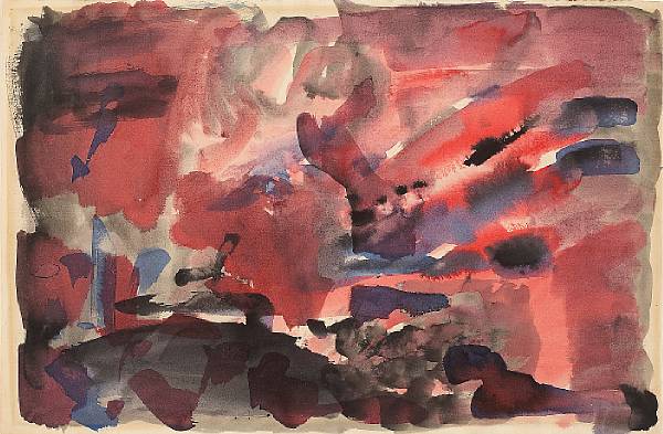 Appraisal: Sam Francis American - Composition SF - c - watercolor