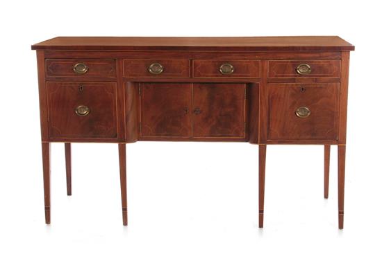 Appraisal: Southern Federal inlaid walnut sideboard South or North Carolina circa