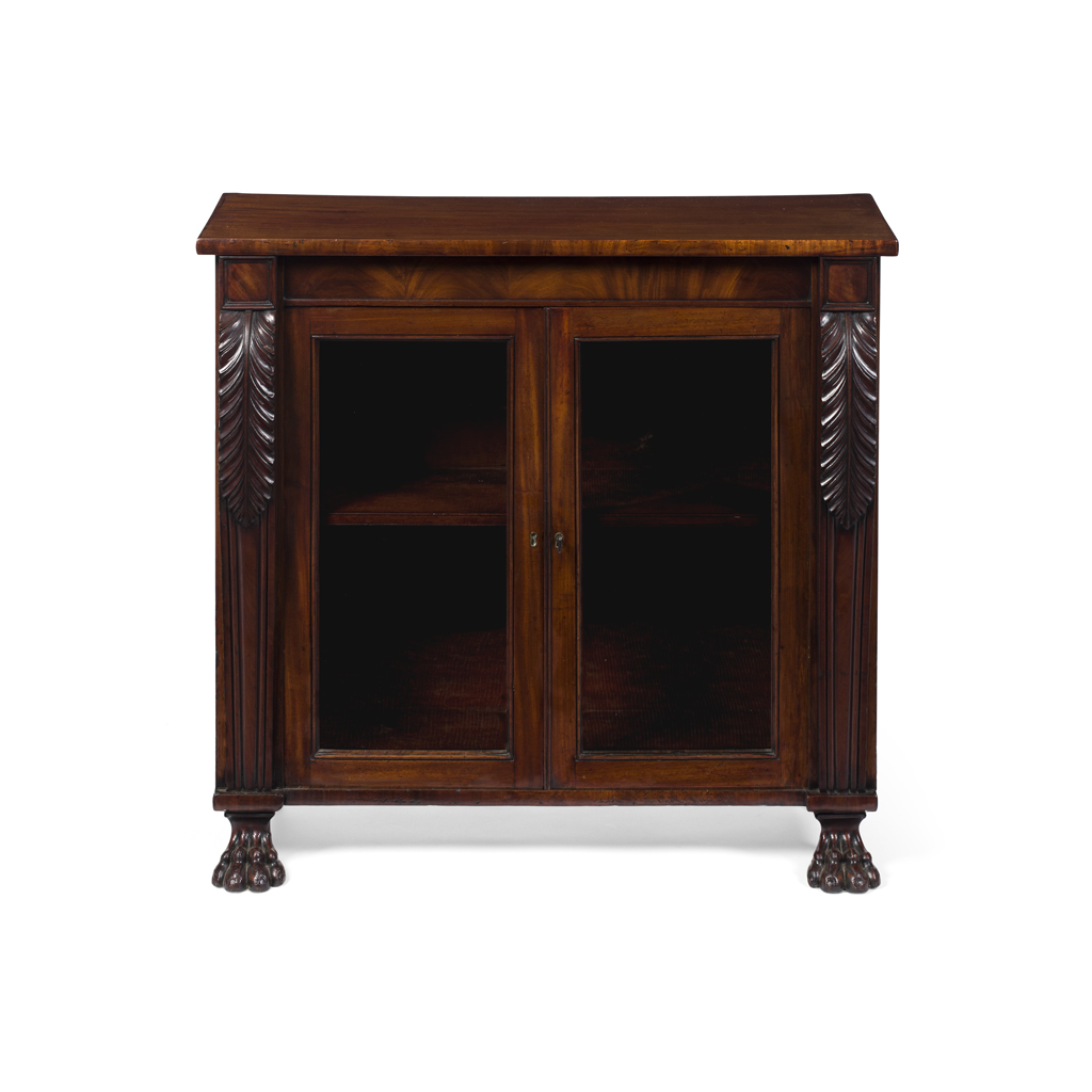 Appraisal: GEORGE IV MAHOGANY SIDE CABINET EARLY TH CENTURY the rectangular