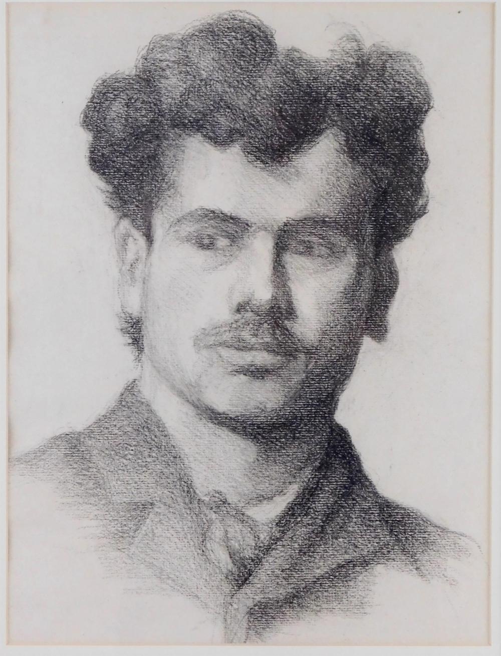 Appraisal: Jennie M Burr Connecticut - Young Man with Curly Hair