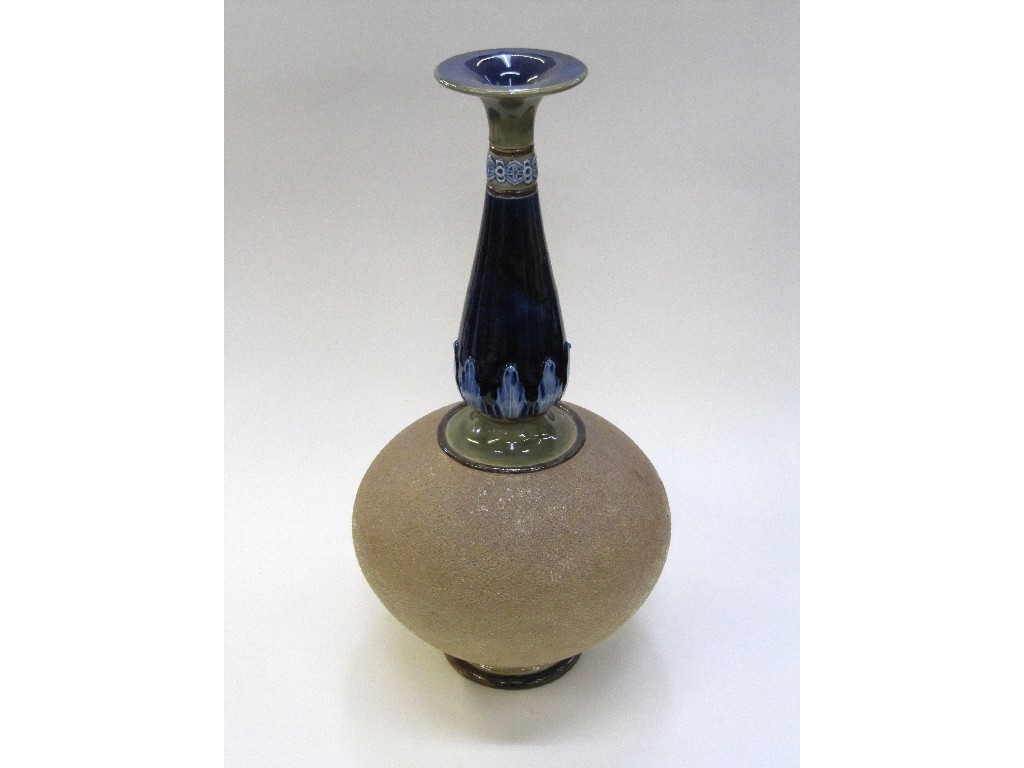 Appraisal: Royal Doulton stoneware vase with gourd shaped base