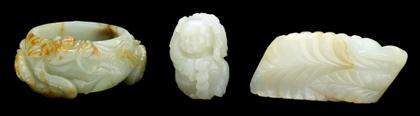 Appraisal: Fine Chinese white jade 'leaf' carving th century