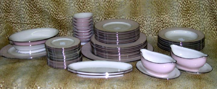 Appraisal: Sixty-Four-Piece Collection of Dinnerware consisting of a forty-four-piece Crest Mark