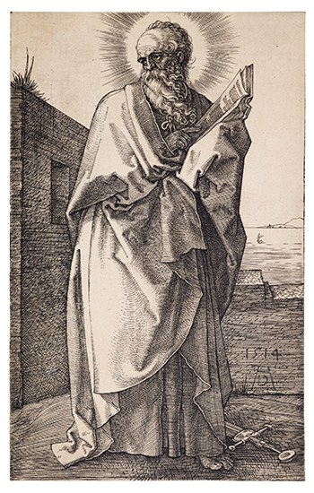 Appraisal: ALBRECHT D RER St Paul Engraving x mm x inches