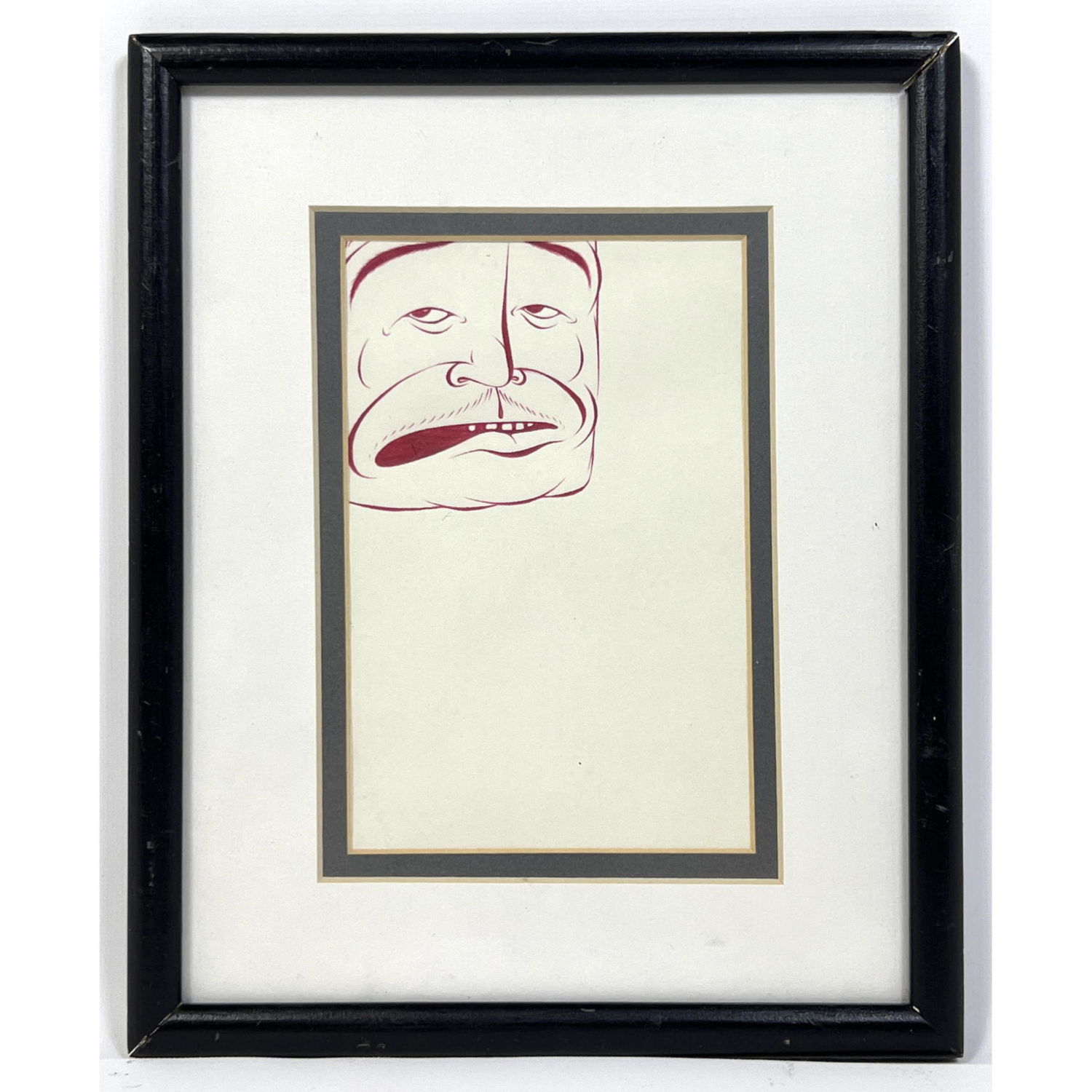 Appraisal: Attributed to Barry McGee Drawing Portrait Face Dimensions H inches