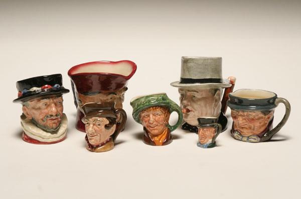 Appraisal: Royal Doulton Winton character Toby mugs various literary and political