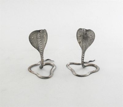 Appraisal: Two late th early th century Indian menu card holders