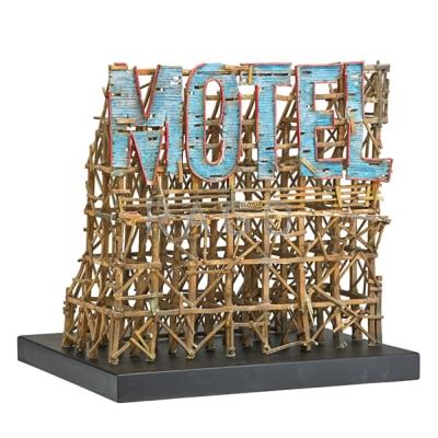 Appraisal: RAYMON ELOZUA b Motel sculpture New York Stoneware oil wood