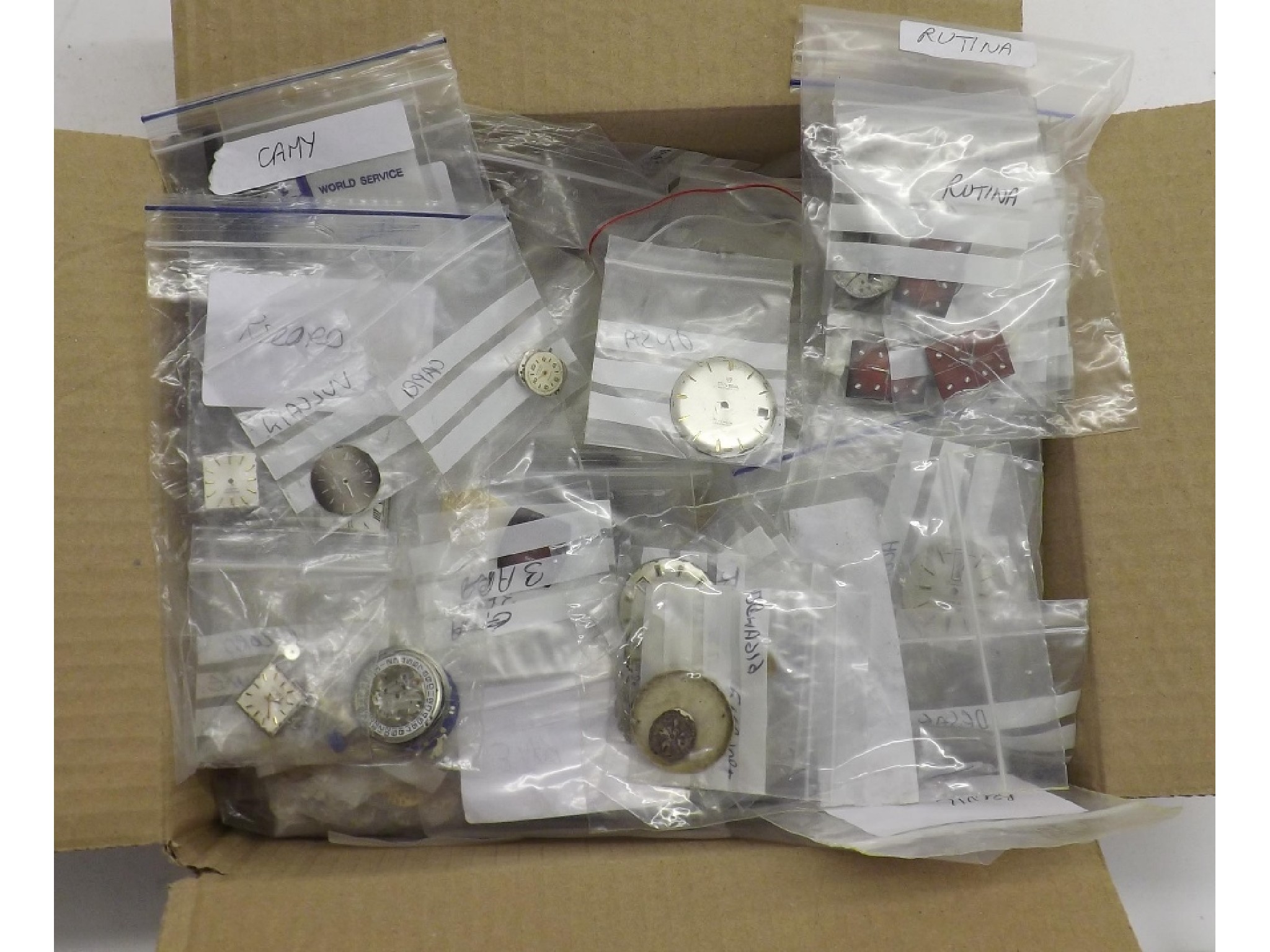 Appraisal: Large quantity of wristwatch movements and dials