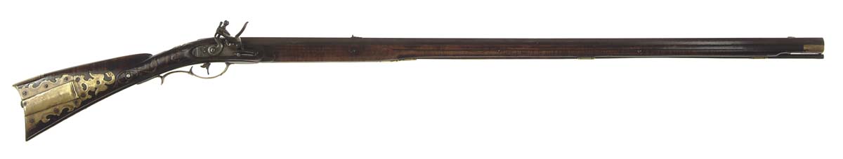 Appraisal: SIGNED N BEYER FLINTLOCK RAISED CARVED KENTUCKY RIFLE Cal -