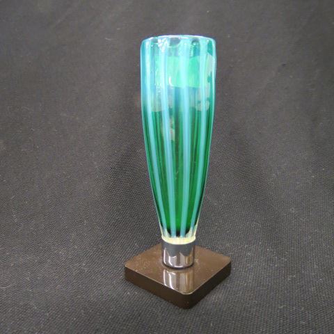 Appraisal: Nash Art Glass Vase specially done for Libbey deep green