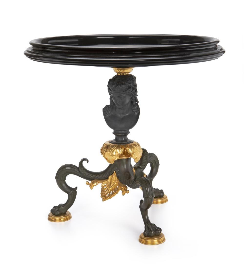 Appraisal: A French marble and bronze tazza th Century Attributed to