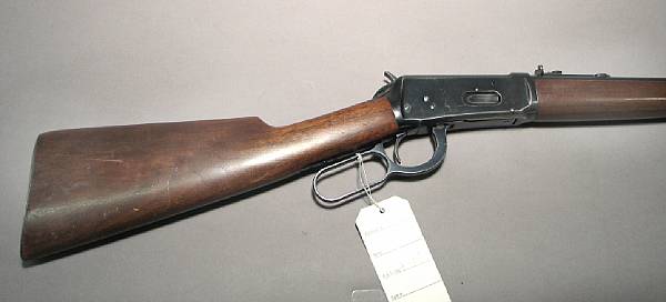 Appraisal: A Winchester Model lever action rifle Serial no WCF inch