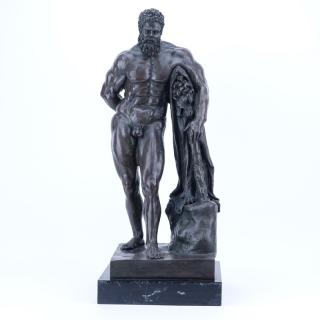 Appraisal: Glycon French th Century Patinated Bronze Sculpture of Hercules on