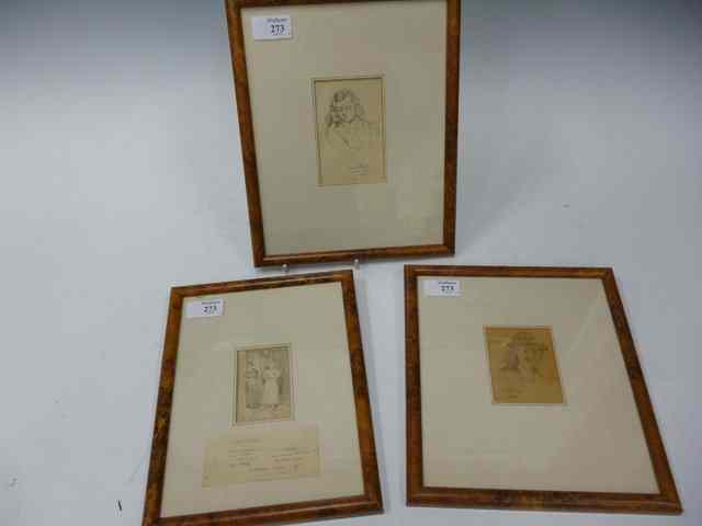 Appraisal: EDWARD PRUST EARLY TH CENTURY ENGLISH SCHOOL PENCIL STUDY of