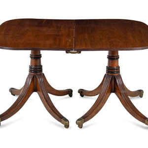 Appraisal: A Regency Mahogany Extension Dining Table th Century with two