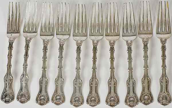 Appraisal: Whiting Sterling Forks American ten sterling silver forks by Whiting