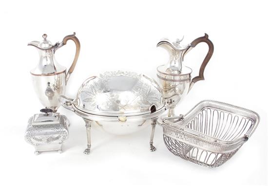 Appraisal: English silverplate table articles E R Moore Co tureen H