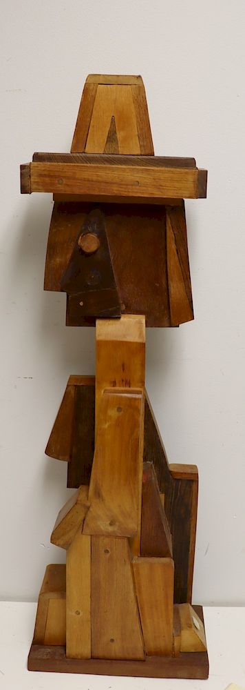 Appraisal: Mortimer Borne Wood Sculpture From the Borne estate - Dimensions