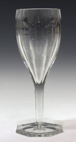 Appraisal: French Baccarat cut crystal chalice-form vase paneled bowl on an