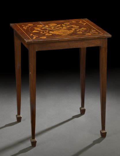 Appraisal: Dutch Mahogany and Marquetry Occasional Table early th century and